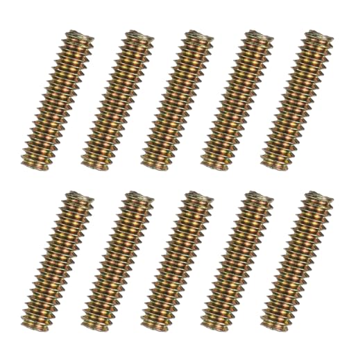 uxcell 12pcs Fully Threaded Rods 1/4x1 All Thread Studs Long Threaded Screw Carbon Steel for Furniture Garden Railing Mounting Assembly Fastening Frame Connection Colorful Zinc - size: 1/4x1"