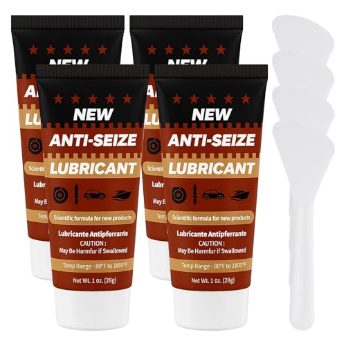 Copper Anti-Seize Brake Caliper Grease & Thread Lubricant - High Temp Copper Antiseize Compound Prevents Noise, Seizes - Use for Brake Pins, Bolts, Spark Plugs, Automotive Application - 1oz Tube 1Pack - color: 4 oz