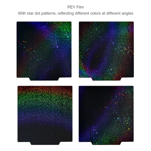 BORDSTRACT Double-Sided Build Plate, PEY Starry Sky + PEI Spray Texture Spring Steel 310x310mm Without Soft Magnetic Base, Hot Bed Platform for K1/K1 Max Model 3D Printers - style: PEY starry sky + PEI spray 310*310mm