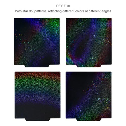BORDSTRACT Double-Sided Build Plate, PEY Starry Sky + PEI Spray Texture Spring Steel 310x310mm Without Soft Magnetic Base, Hot Bed Platform for K1/K1 Max Model 3D Printers - style: PEY starry sky + PEI spray 310*310mm