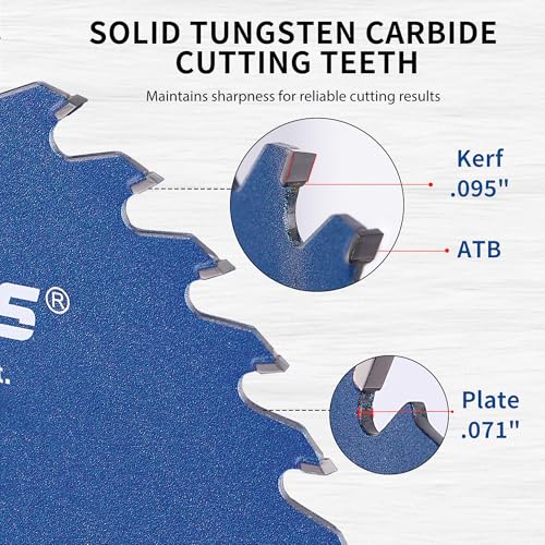 SawWorks 10 Inch 60T ATB Circular Saw Blade for Wood Cutting - size: 10" 60T, style: Wood