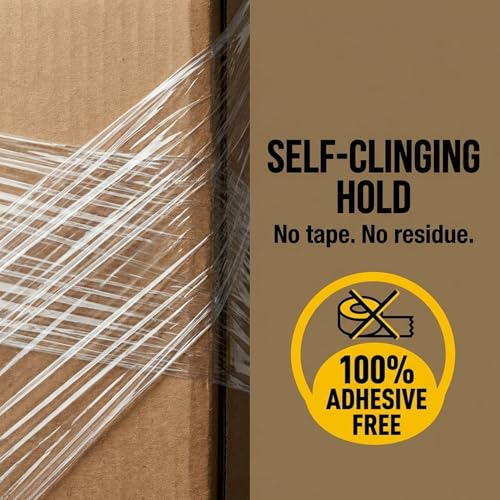 BOX USA Stretch Wrap Extra Wide Stretch Film Roll (200 Rolls) - 20 in Wide & 1000 ft long Clear Plastic Wrap with Handles for Pallet Wrapping Shipping Moving - size: 20" X 1000' (200 Rolls)