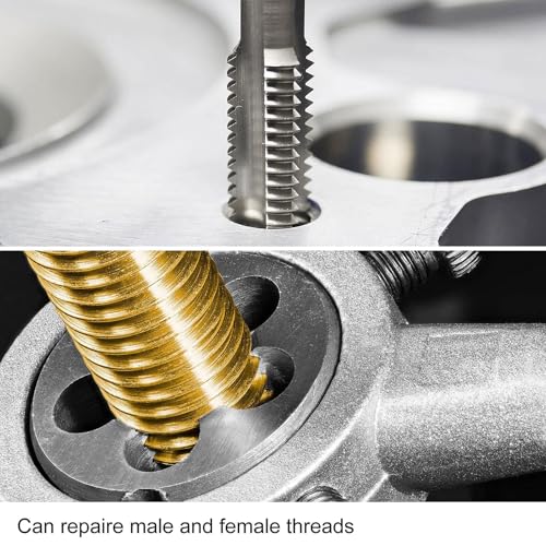 M13x1mm Metric Tap and Die Set,Machine Thread Screw Tap with Round Threading Die,Tap & Die Kit for Nut Screw Bolt Thread Repair - size: M13x1mm