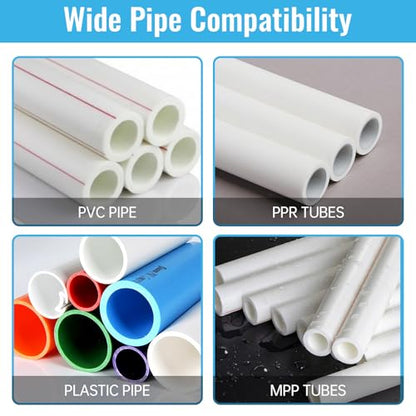 3PCS Integrated PVC Pipe Threader Tool - 1/2" & 3/4" & 1" Dual-Function Internal External Pipe Threading Tool for Water Pipe, Electric Drill Compatible Heavy-Duty Pipe Thread Cutting Tool Set (3 Size)