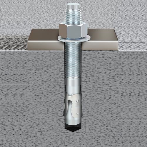 3/4" x 5-1/2" Concrete Anchor Bolts, 20PCS Zinc-Plated Carbon Steel Wedge Anchor