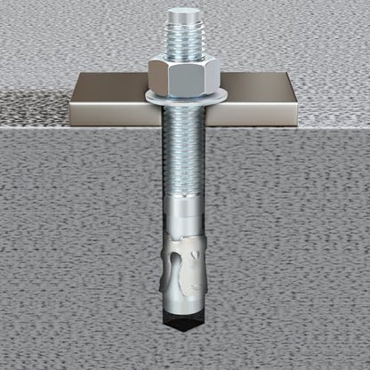 3/4" x 5-1/2" Concrete Anchor Bolts, 20PCS Zinc-Plated Carbon Steel Wedge Anchor