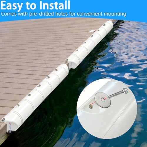 Dock Bumpers,48 Inch/57 Inch Boat Dock Bumpers for Edge and Side - color: White-1Pack, size: 57 Inch