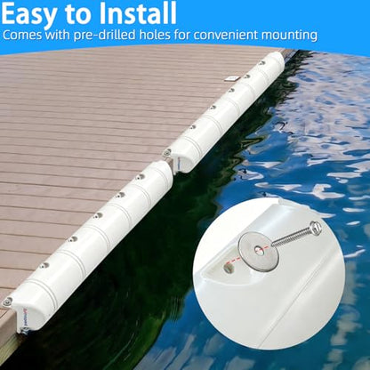 Dock Bumpers,48 Inch/57 Inch Boat Dock Bumpers for Edge and Side - color: White-1Pack, size: 57 Inch