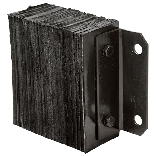 Rubber Dock Bumper, 12" x 10" x 4.5", 3/4" Mounting Holes, Guardian - size: 14" x 10" x 4.5"