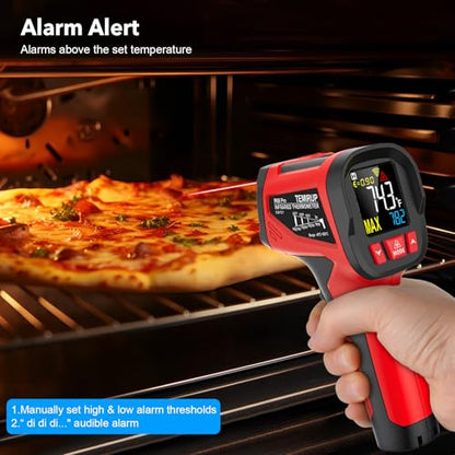 Infrared Thermometer Gun, 1472°F Digital Laser Temperature Gun with Probe