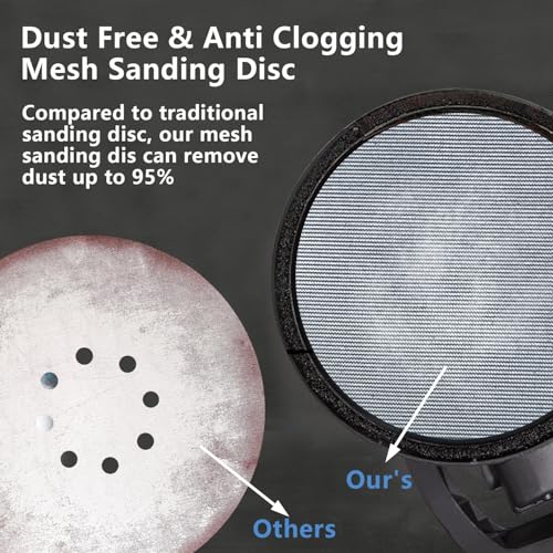 25 Pcs 9-Inch Mesh Sanding Discs, 120 Grit, Dust-Free Hook and Loop Drywall Sander Sandpaper, Round Drywall Sandpaper Discs Pads for Random Orbital Sander - style: 120 Grit