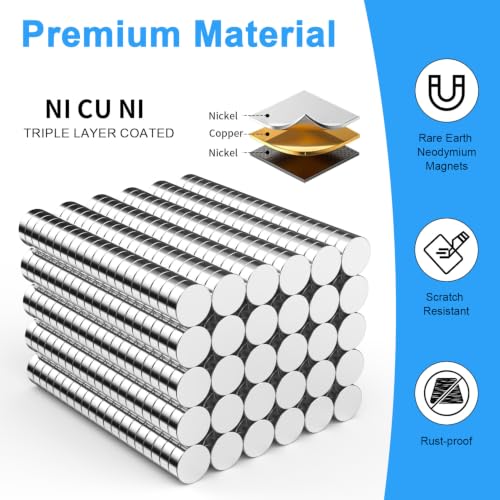 Refrigerator Magnets, 6x2 mm Small Round Magnetic 600 Pack - size: 6x2 mm