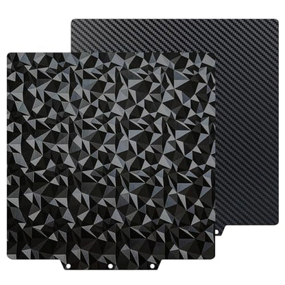 PEO+PET Build Plate for Adventurer AD5X/5M/5M Pro, Smooth Diamond+Carbon Fiber Spring Steel Flexible Platform for Neptune 3 Pro/4, Kobra, Ender 3/3 Pro/3S1/3 v2, CR 20/CR 20 Pro, Ender 5/5 Pro - size: 235x235mm