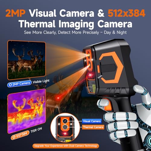 FOXWELL RT280 PRO Thermal Imaging Camera, Dual-Lens, 512 x 384 TISR, Black