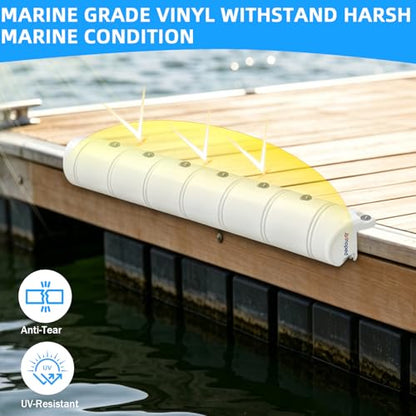 Dock Bumpers,48 Inch/57 Inch Boat Dock Bumpers for Edge and Side - color: White-1Pack, size: 57 Inch