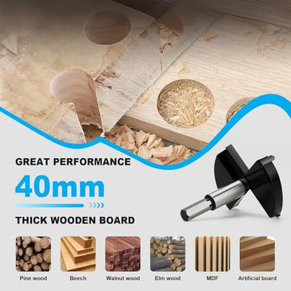 1-5/8 Inch Forstner Drill Bit Carbide Tipped Woodworking Hinge Cutter - size: 1-5/8"