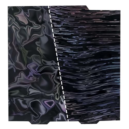 Double Sided Smooth Flexible PER Spring Steel Plate Effect Sheet for Bambu Lab A1 Mini, Smooth Water Ripples+Wood Grain Spring Steel Build Plate 184x184mm for Bambu Lab A1 Mini 3D Printer - color: Water Ripples+Wood Grain