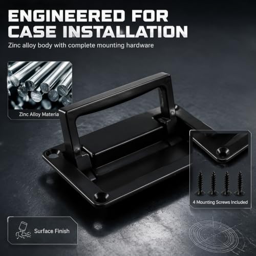 Bitray Recessed Pull Handles 3.5"/95mm Hatches Pull Handle for Boat, Black - color: Black, size: 3.5" x 2.4"