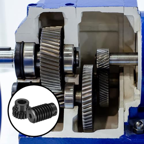 uxcell Worm Gear Set 1 Mod 20T 1:20 Reduction Rate,Gear 10mm,Rod 8mm Bore - size: Gear 10mm, Rod 8mm Bore