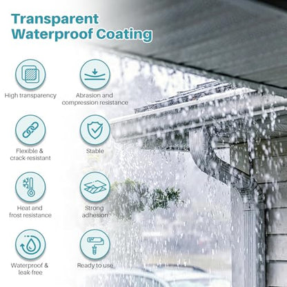 Waterproof Sealant 175oz, Clear Water-Based Water Proof Sealant Stop Leaks - size: 5000g