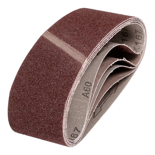 HARFINGTON 2-1/2 x 14 Inch Sanding Belts, 5 Pcs 60 Grits Aluminum Oxide Abrasive Belt Sander File Belt for Woodworking, Metal Polishing, Knife Sharpener - size: 2-1/2 x 14 Inch(60 Grit)