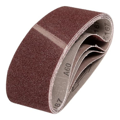HARFINGTON 2-1/2 x 14 Inch Sanding Belts, 5 Pcs 60 Grits Aluminum Oxide Abrasive Belt Sander File Belt for Woodworking, Metal Polishing, Knife Sharpener - size: 2-1/2 x 14 Inch(60 Grit)