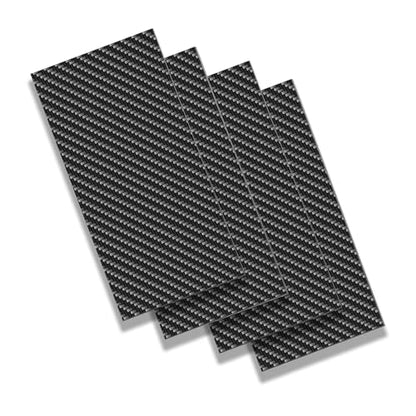 Carbon Fiber Sheet 4-Pack 200X500X1.0MM 3K Carbon Fiber Laminate for CNC RC Drone Automotive (Plain Weave Glossy Finish, 500 * 200 * 1mm*4-Pack) - size: Twill Gloss 500*200*1-4Pcs