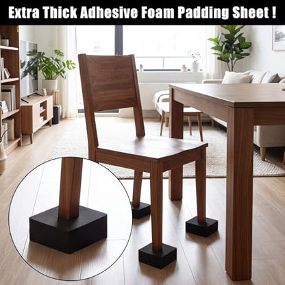 4 Pcs 3" Thick Foam Padding Sheet with Adhesive Backing Closed Cell - color: Black, size: 3 Inch Thick, 6 x 6 Inches