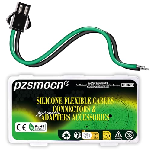 20 Pieces JST SM 2.5mm 2 Pin 20AWG Flexible Silicone Connector Kit - size: 2-Pin, style: JST-SM-M
