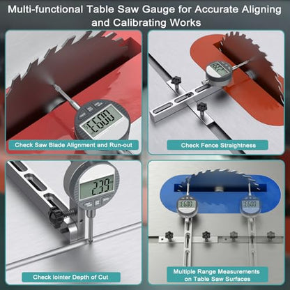 HDLNKAK Table Saw Digital Dial Indicator Gauge 0-1"/0.0005" for Calibrating - color: Table Saw Digital Dial Indicator Gauge
