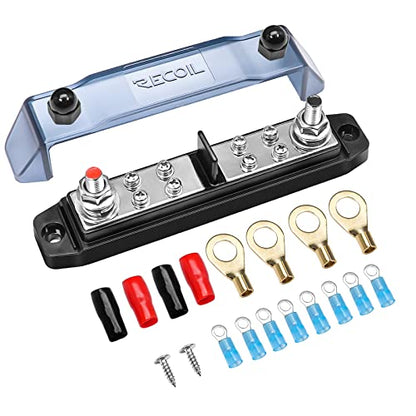 Recoil BBPG5 Bus Bar Stud Positive and Negative Power Distribution Block - style: Discrete Two Sets of 1x5/16" Studs & 4 Screws