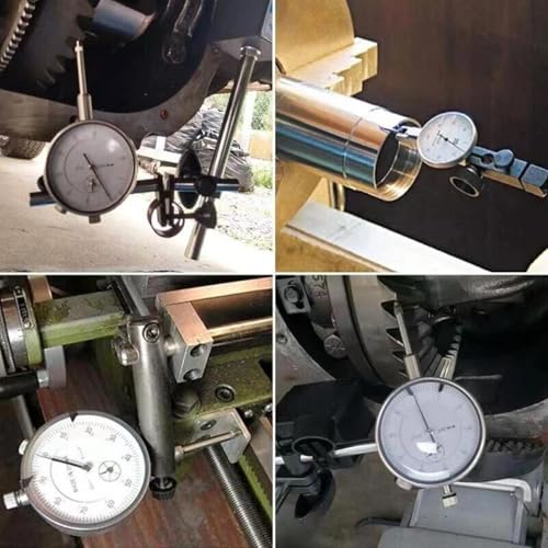 0-1.0" Dial Indicator with Magnetic Base， Adjustable Long Arm Magnetic Dial Indicator Professional Dial Gauge 0.001"