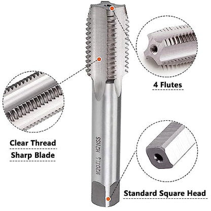 M20 X 1.5 Metric Tap and Die Set M20 X 1.5mm HSS Straight Fluted Machine Thread Right Hand Screw Tap and Round Threading Die - color: m20*1.5