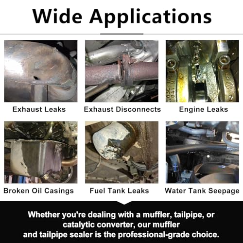LOCBONDSO Muffler Repair Kit, Heat Resistant Exhaust Sealant, 2.6 oz