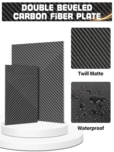 100% 3K Carbon Fiber Sheet Lanstics Carbon Fiber Plate Carbon Fiber Laminate Plate Plain Weave Panel Sheet 1MM Thickness Glossy Surface 200X300X0.5MM 1.0MM 2.0MM 2.5MM 3.0MM - size: 200x300x1, style: Twill Weave