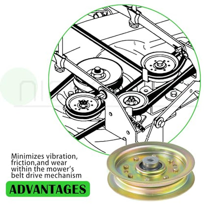 2 Pack 756-04129B Idler Pulley for Cub Cadet 42" 50" RZT 50 Deck - color: A02 2x756-04129B Yellow