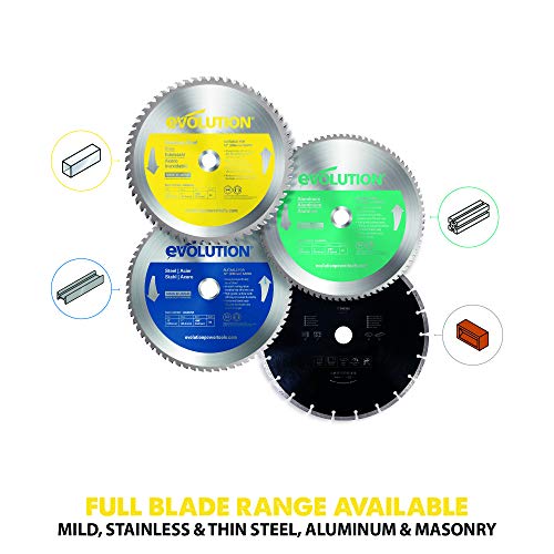 Evolution Power Tools 12BLADESS Stainless Steel Cutting Saw Blade, 12-Inch x 80-Tooth, Yellow - size: 12 Inch, style: Stainless Steel