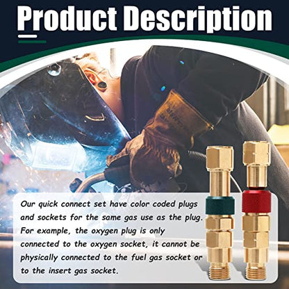 QDB10 Torch To Hose Quick Connect Set For Welding Torch With Check Valves