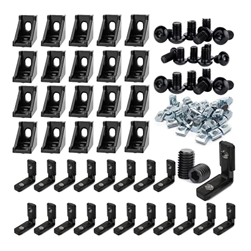 40 Set 2020 Aluminum Extrusion Hardware Accessories Corner Brackets - style: 20 sets with M5 20 sets with m5