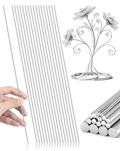 FIVEIZERO 18Pcs 1mm x 300mm 304 Stainless Steel Round Rod - size: 1 mm
