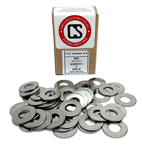 Stainless 3/8 USS Flat Washer *(More Selections in Listing) - size: 3/8 FLATS (50 PCS)