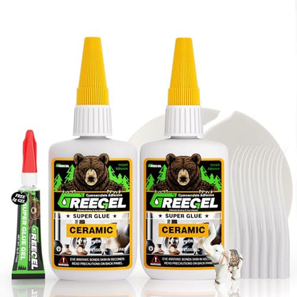 Ceramic CA Glue, Porcelain Clear Super Glue for DIY & Repairs, 4 oz - size: 4 Ounce, style: Ceramic Super Glue