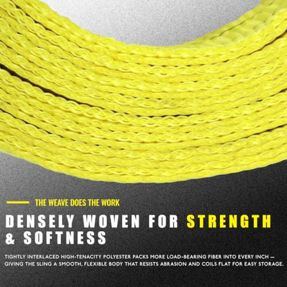 3 Ton Polyester Lifting Sling, 6600 lb, 3 in x 20 ft, 2 Pack - size: 20 ft (6 m)