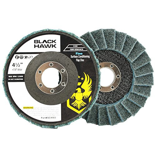 BHA 4-1/2 x 7/8 Surface Conditioning Flap Disc, Blue Fine - 5 Pack - color: Blue