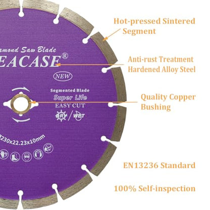 9 inch General Purpose Segmented Diamond Saw Blade for Concrete Masonry Brick Block Stone - style: 9''