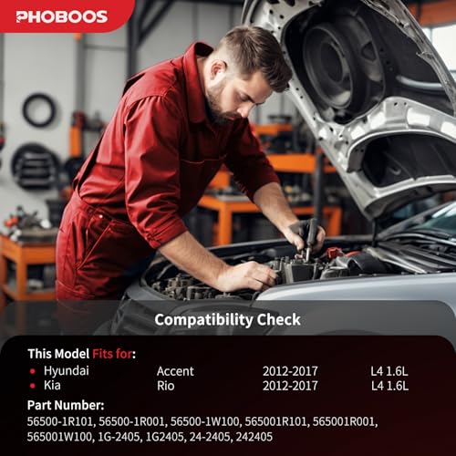PHOBOOS Manual Steering Rack and Pinion Fit for Hyundai & Kia - size: 24-2405