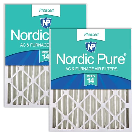 Nordic Pure 20x25x4 Pleated MERV 14 Air Filters 2 Pack - style: MERV 14