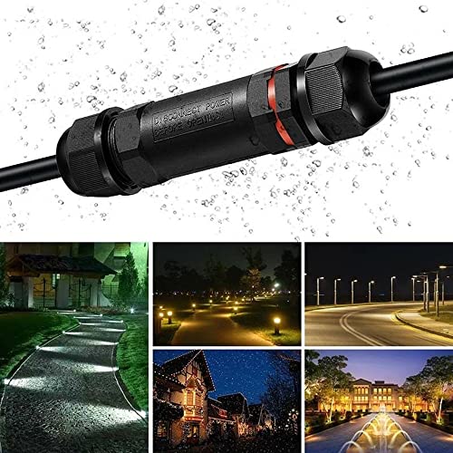 Cable Connector Waterproof IP68 3-Pole for 1-13 mm Cable Diameter, 2 Pieces Junction Box, Outdoor Underground Cable, Junction Box, Street Landscape Lights, Cable Sleeve, Connection Box - color: IP68Ø1-13MM