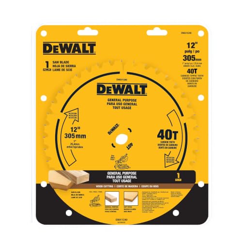 DEWALT 12 in. 40T General Purpose Saw Blade (DWA11240)