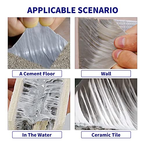 ADHES Butyl Tape Waterproof Tape Aluminum Foil Tape Sealant Tape - color: Grey, size: 4 inches x 16 feet